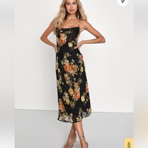 Lulus floral midi dress
